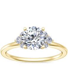 Demi Cluster Round Diamond Engagement Ring in 14k Yellow Gold